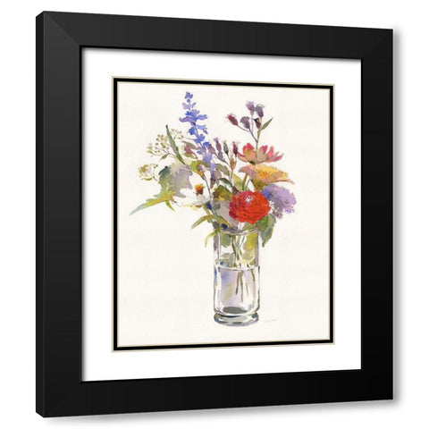 Garden Party II Black Modern Wood Framed Art Print with Double Matting by Troise Heidel, Theresa