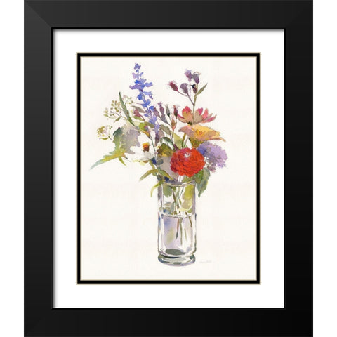 Garden Party II Black Modern Wood Framed Art Print with Double Matting by Troise Heidel, Theresa