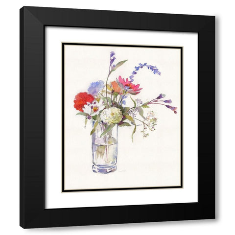 Garden Party III Black Modern Wood Framed Art Print with Double Matting by Troise Heidel, Theresa