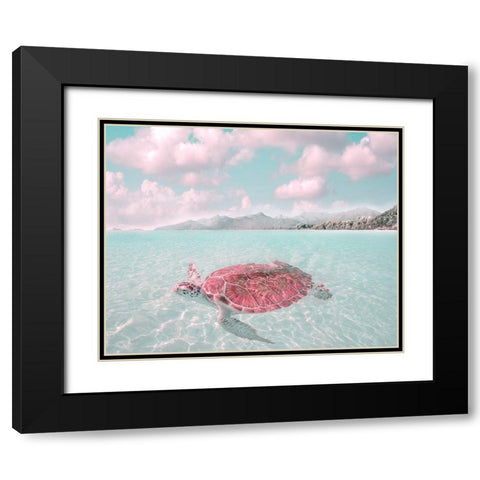 Sun Bathing Black Modern Wood Framed Art Print with Double Matting by Calascibetta, Mike