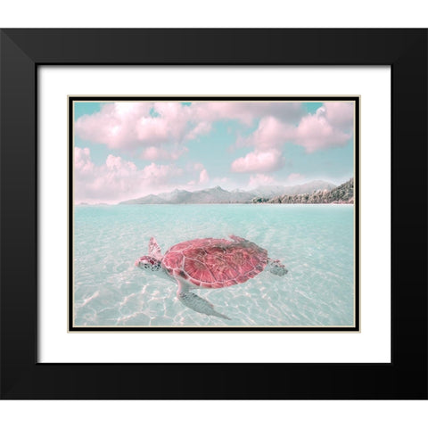 Sun Bathing Black Modern Wood Framed Art Print with Double Matting by Calascibetta, Mike