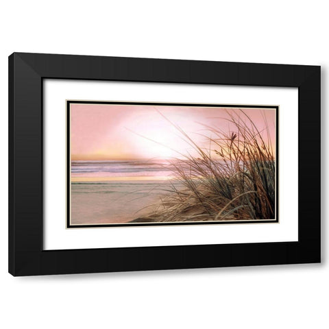 Malibu Sundown Black Modern Wood Framed Art Print with Double Matting by Calascibetta, Mike