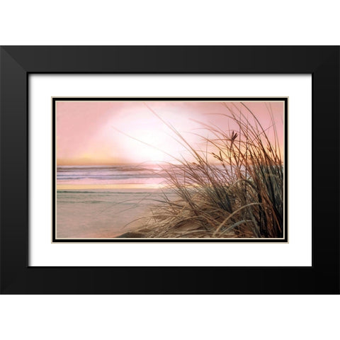 Malibu Sundown Black Modern Wood Framed Art Print with Double Matting by Calascibetta, Mike