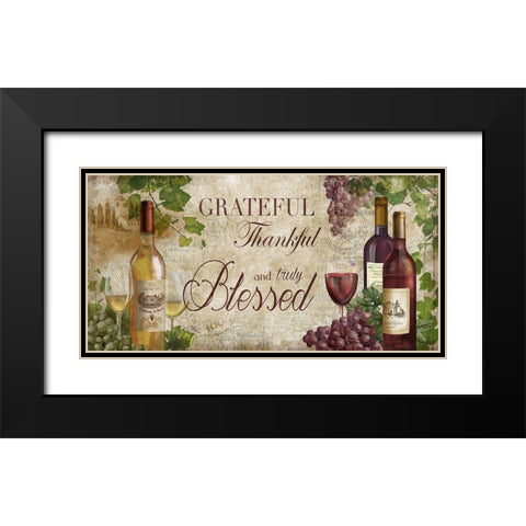 Grateful Wine Black Modern Wood Framed Art Print with Double Matting by Knutsen, Conrad