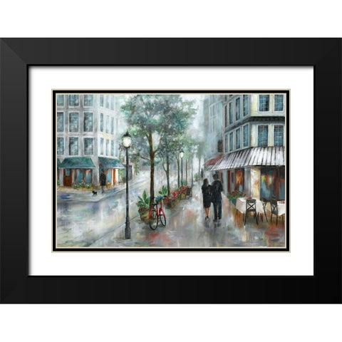 Out to Dinner Black Modern Wood Framed Art Print with Double Matting by Nan