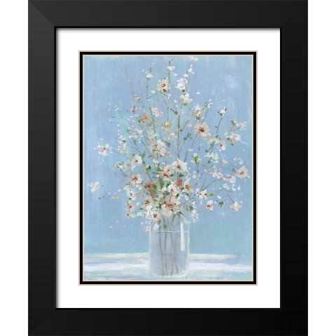 Cherry Blossom Arrangement Black Modern Wood Framed Art Print with Double Matting by Swatland, Sally