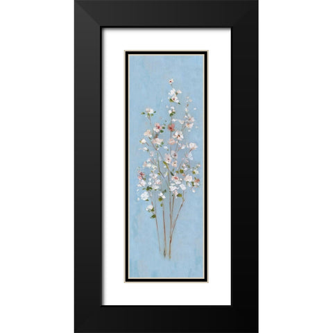 Cherry Blossom Spray II Black Modern Wood Framed Art Print with Double Matting by Swatland, Sally