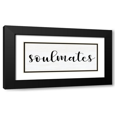 Soulmates Black Modern Wood Framed Art Print with Double Matting by CAD Designs