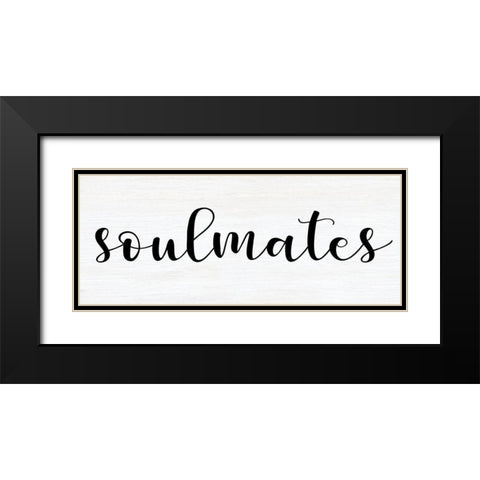 Soulmates Black Modern Wood Framed Art Print with Double Matting by CAD Designs