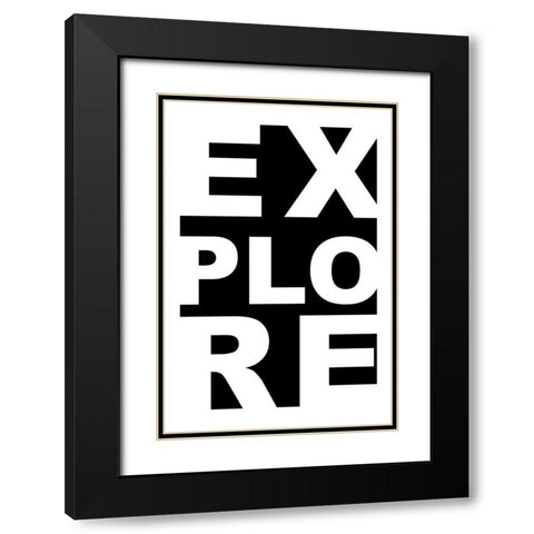 Explore Black Modern Wood Framed Art Print with Double Matting by CAD Designs