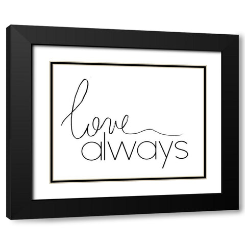 Always Black Modern Wood Framed Art Print with Double Matting by Santiago, Daniela