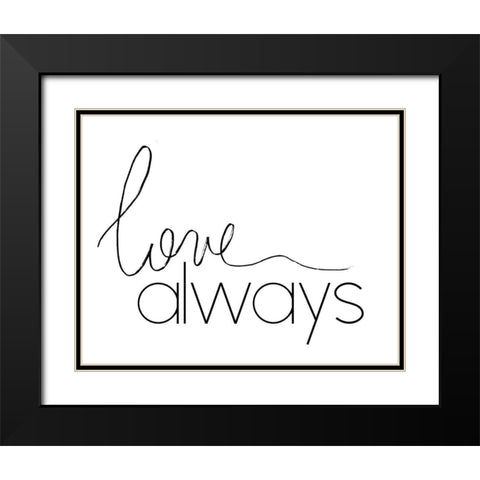 Always Black Modern Wood Framed Art Print with Double Matting by Santiago, Daniela