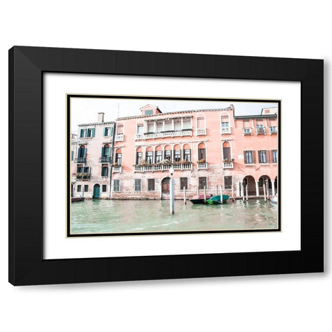 Canal Building I Black Modern Wood Framed Art Print with Double Matting by Nan