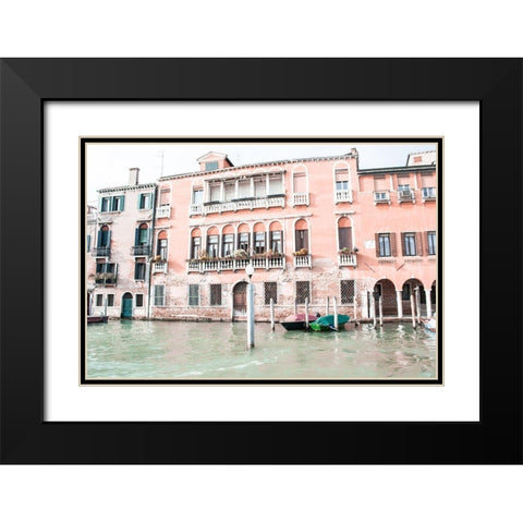 Canal Building I Black Modern Wood Framed Art Print with Double Matting by Nan