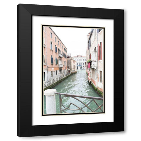 Venice Canal I Black Modern Wood Framed Art Print with Double Matting by Nan