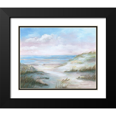 Seaside Dunes Black Modern Wood Framed Art Print with Double Matting by Nan