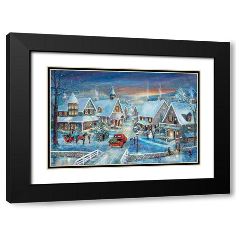 Celebrating Home for the Holidays Black Modern Wood Framed Art Print with Double Matting by Manning, Ruane