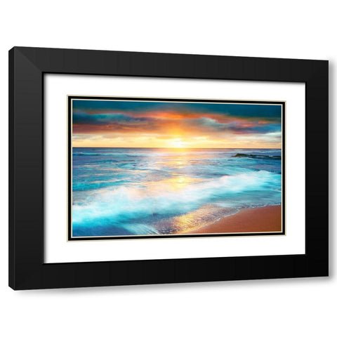 Amber Light Black Modern Wood Framed Art Print with Double Matting by Delimont, Danita