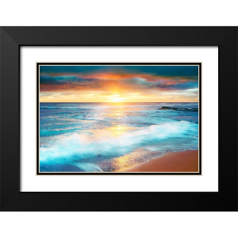 Amber Light Black Modern Wood Framed Art Print with Double Matting by Delimont, Danita