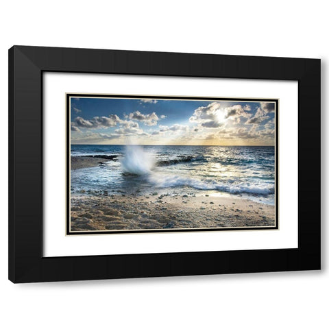Caribbean Sundown Black Modern Wood Framed Art Print with Double Matting by Delimont, Danita