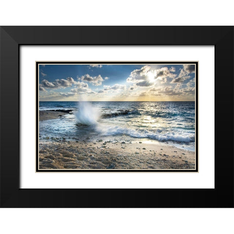 Caribbean Sundown Black Modern Wood Framed Art Print with Double Matting by Delimont, Danita