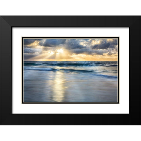 Cloudscape Shore Black Modern Wood Framed Art Print with Double Matting by Delimont, Danita