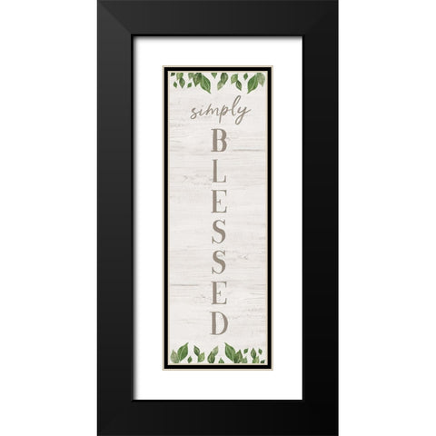 Blessed Greenery Black Modern Wood Framed Art Print with Double Matting by Carpentieri, Natalie