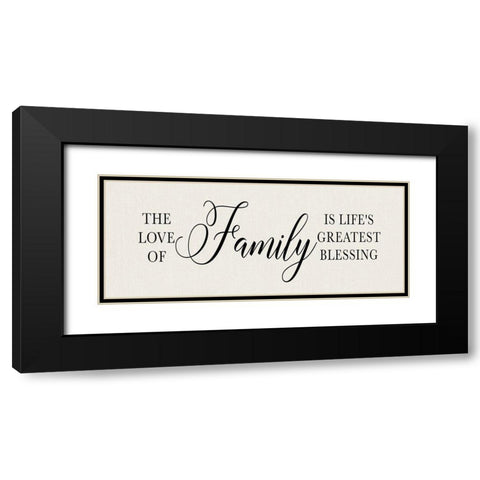 The Love of Family Black Modern Wood Framed Art Print with Double Matting by CAD Designs