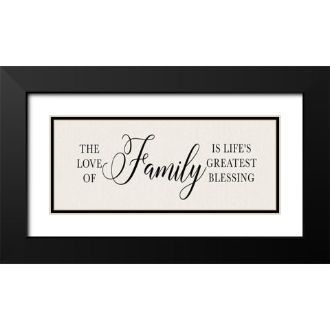 The Love of Family Black Modern Wood Framed Art Print with Double Matting by CAD Designs