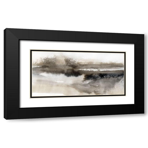 Serenity Lake Black Modern Wood Framed Art Print with Double Matting by Robinson, Carol