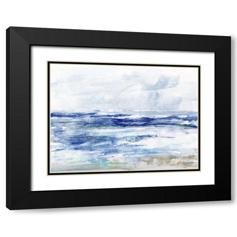 Soft Ocean Waters II Black Modern Wood Framed Art Print with Double Matting by Swatland, Sally