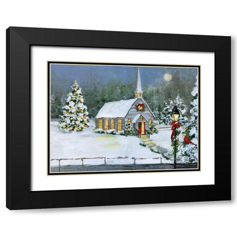 O Holy Night Black Modern Wood Framed Art Print with Double Matting by Swatland, Sally