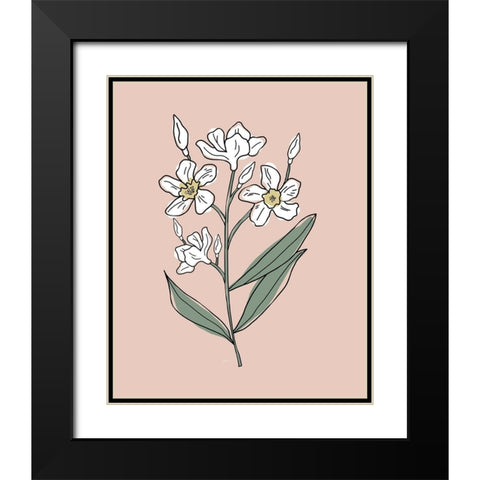 Outline Botanical II Black Modern Wood Framed Art Print with Double Matting by Carpentieri, Natalie