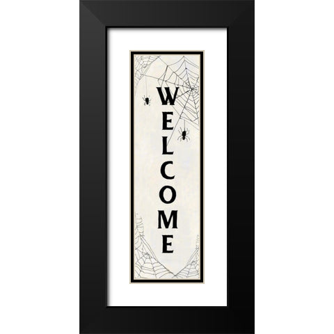 Spider Welcome Black Modern Wood Framed Art Print with Double Matting by Swatland, Sally