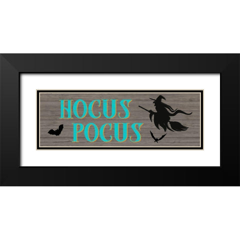 Hocus Pocus Black Modern Wood Framed Art Print with Double Matting by CAD Designs