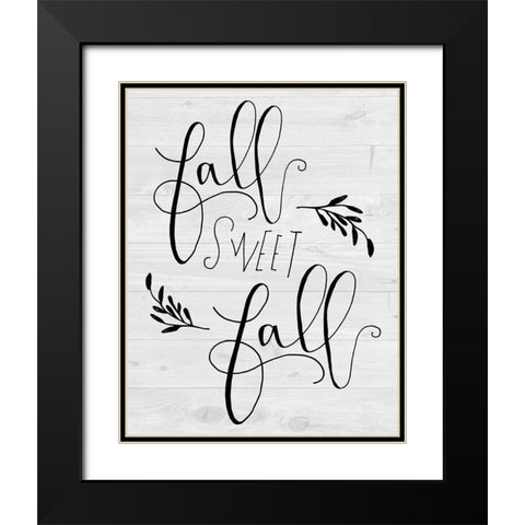 Fall Sweet Fall Black Modern Wood Framed Art Print with Double Matting by Murray, Amanda