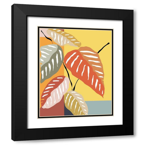 Tropical Plant I Black Modern Wood Framed Art Print with Double Matting by Santiago, Daniela
