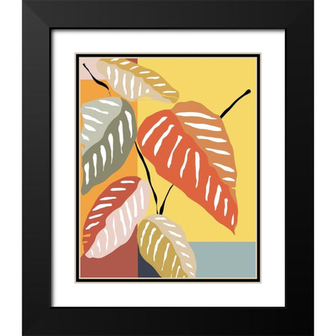 Tropical Plant I Black Modern Wood Framed Art Print with Double Matting by Santiago, Daniela