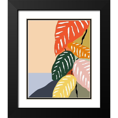 Tropical Plant II Black Modern Wood Framed Art Print with Double Matting by Santiago, Daniela