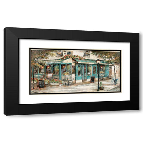 Rue du Jardin Black Modern Wood Framed Art Print with Double Matting by Manning, Ruane