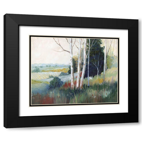 Aspen Ridge Black Modern Wood Framed Art Print with Double Matting by Nan