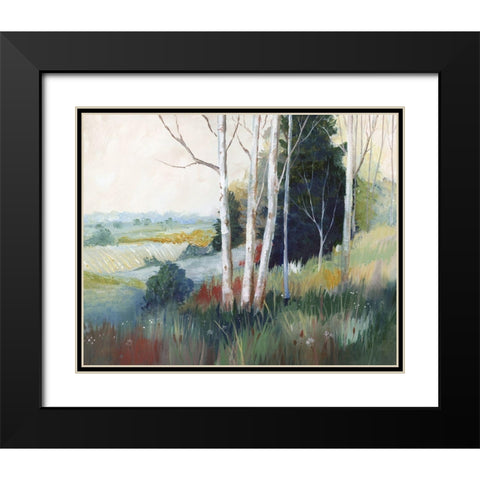 Aspen Ridge Black Modern Wood Framed Art Print with Double Matting by Nan