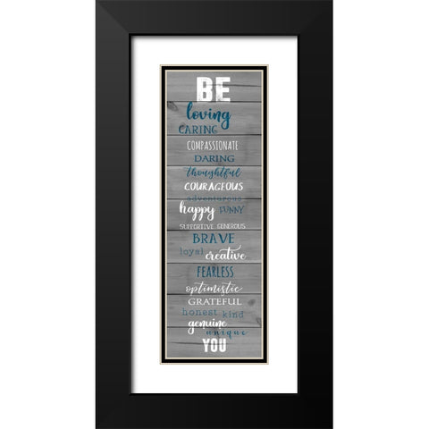 Be Loving Black Modern Wood Framed Art Print with Double Matting by CAD Designs