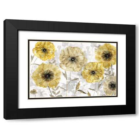 Magnolia Field Black Modern Wood Framed Art Print with Double Matting by Robinson, Carol