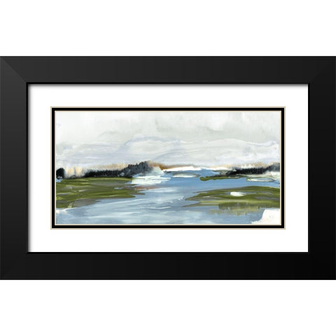 Kattskill Bay Black Modern Wood Framed Art Print with Double Matting by Jill, Susan
