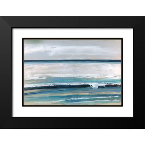 Ocean Stratus Black Modern Wood Framed Art Print with Double Matting by Swatland, Sally