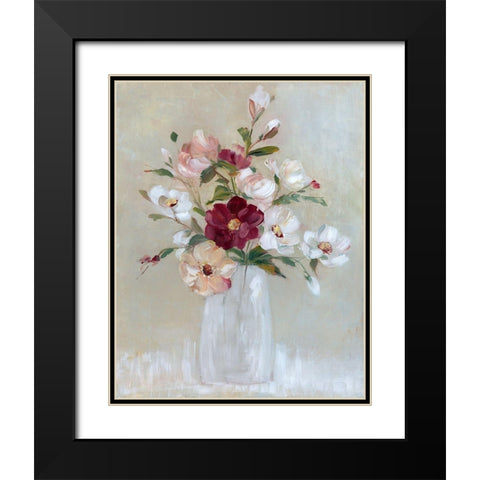 Fresh Pinks Black Modern Wood Framed Art Print with Double Matting by Swatland, Sally