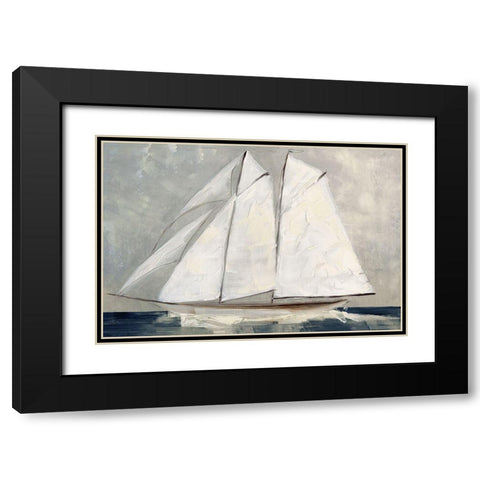 Setting Sail Black Modern Wood Framed Art Print with Double Matting by Swatland, Sally