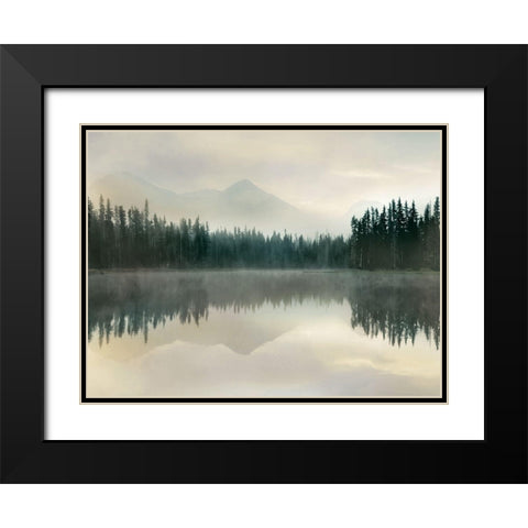 Jade Reflection Black Modern Wood Framed Art Print with Double Matting by Delimont, Danita