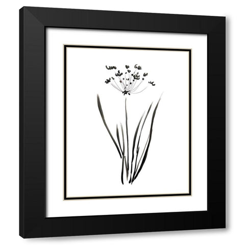 Inky Botanical II Black Modern Wood Framed Art Print with Double Matting by Donovan, Kelly